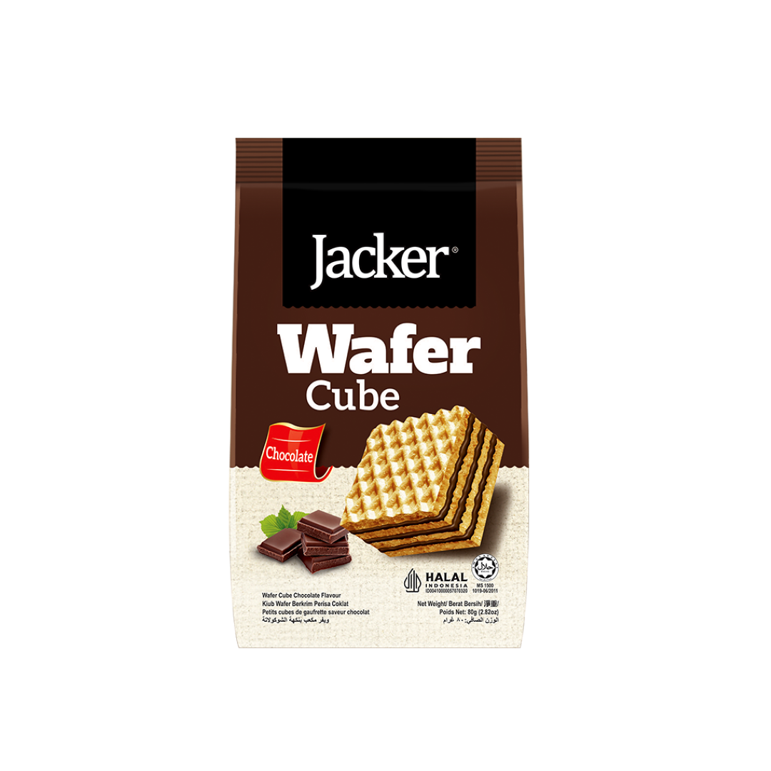 JACKER WAFER CUBE CHOCOLATE 80G